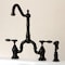 Kingston Brass KS7755TALBS Bridge Kitchen Faucet W/ Brass Sprayer, Oil Rubbed Bronze KS7755TALBS - alternate 2